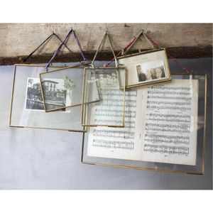 Cadre flottant de luxe en métal doré avec verre transparent pour plantes pressées, photos, décoration murale, fournisseur d'articles d'intérieur - Product Image 1