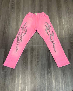 Nueva moda personalizada tie Dye Sport Jogger hombres pantalones de sudor lavado francés Terry Vintage ácido lavado pantalones de chándal Sun Faded hombres - Product Image 3