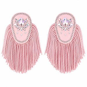 Epaulette Marching Band Shoulder <b>Boards</b> with Fringe in shoulder Vintage Style Marching Band Embroidered Sew-On Fring - Product Image 1