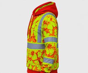 Men High Visibility Safety Hoodie Reflective <b>Fleece</b> Workwear Sweatshirt Custom Reflective Safety Hoodie - Product Image 3