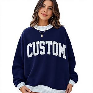 Suéter de Punto Personalizado con Cuello Alto y Manga Larga para Mujer, con Estampado de Lunares, Logotipo Frontal Personalizado, Color Personalizado, Bordado y Apliques, para Otoño e Invierno - Product Image 1