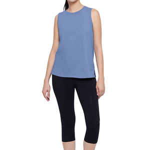 Camiseta sin mangas azul jaspeado para mujer 2026, corte holgado, estilo casual, para verano, gimnasio, yoga, ropa de calle y uso diario - Product Image 4