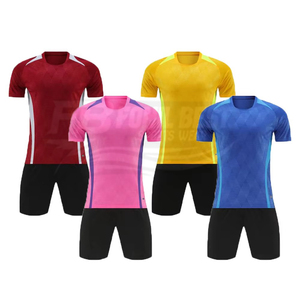 Ensemble de maillots de football pour garçons, sans manches, col en V, rose et blanc, respirant, anti-humidité, 100% polyester, uniforme - Product Image 5