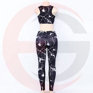 Ensemble de Yoga imprimé personnalisé de haute qualité pour femmes, soutien-gorge de Sport et Legging, ensembles de yoga imprimés par Sublimation - Product Image 2