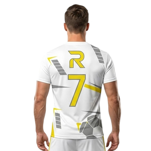 เสื้อฟุตบอลแบบกำหนดเอง เสื้อฟุตบอลแบบซับลิเมชั่น เสื้อฟุตบอลกีฬาระดับพรีเมียม เสื้อฟุตบอลโพลีเอสเตอร์สำหรับฝึกซ้อม - Product Image 2