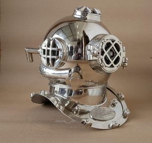 Casco de Buceo Náutico Antiguo de Metal |   Casco de Buceo Profundo Marítimo Mark V de la Marina de los Estados Unidos |   Otros Adornos Decorativos para el Hogar de 18 Pulgadas - Product Image 4