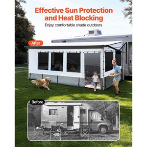 Tenda Parasole per Camper 18-19ft Compatibile con Tende da Sole con Finestre e Porta in Rete Ventilata - Product Image 2