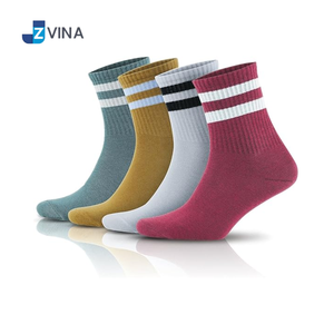 Custom Men's Crew <b>Socks</b> 100% Cotton Striped Casual <b>Socks</b> Breathable Soft Knitted Crew <b>Socks</b> ODM Factory - Product Image 5
