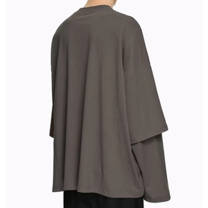 เสื้อยืดสตรีทแวร์ทรงหลวมสำหรับผู้ชาย ผ้าฝ้าย 100% ซักแล้ว ทรงปกติ สีพื้น ระบายอากาศได้ดี เป็นมิตรกับสิ่งแวดล้อม แห้งเร็ว คุณภาพสูง แบบสองชั้น - Product Image 2