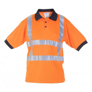 Camisa de Seguridad Laboral de Alta Visibilidad, Reflectante, Manga Corta, Uniforme de Construcción, Polo de Trabajo de Alta Visibilidad - Product Image 1