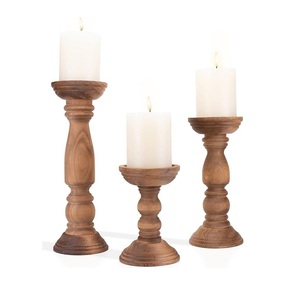 Porte-bougie décoratif en bois pour la table à manger, décoration de Noël pour la maison, offrant un artisanat naturel et intemporel - Product Image 4