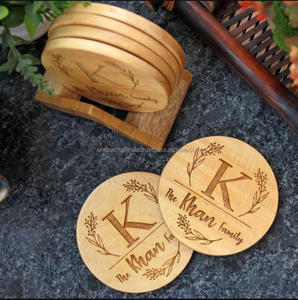 Juego de posavasos de madera a granel, alfombrilla en blanco/almohadilla para café, té, mesa de comedor, cocina, fiesta, accesorios de boda, gratis a granel - Product Image 6