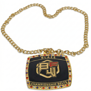 Medallas Personalizadas de Aleación de Zinc en Oro y Plata con Cinta, Diseño de Pirámide Floral Grabado con Láser para Boxeo, Carrera y Natación - Hecho en Pakistán - Product Image 2