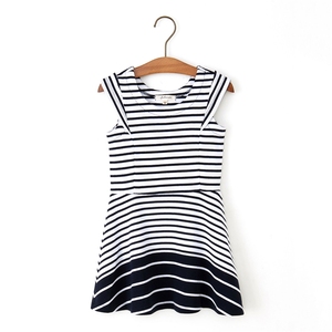 ODM OEM Casual Summer Striped Sleeveless Stylish New Design A-Line <b>Kids</b> Dresses for Girls 2-3 Years Old - Product Image 2