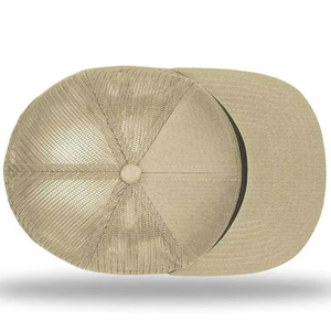 Casquette Trucker en Toile Blanche et Bleue 5 Panneaux Réglable Unisexe Décontractée pour Extérieur Printemps-Été Image Courante - Product Image 5