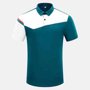เสื้อโปโลกอล์ฟคุณภาพสูงขายส่ง โลโก้สั่งทำได้ แห้งเร็ว ระบายอากาศได้ดี ผ้าฝ้าย 100% เสื้อโปโลแขนสั้นสำหรับผู้ชาย ชุดกีฬา - Product Image 3