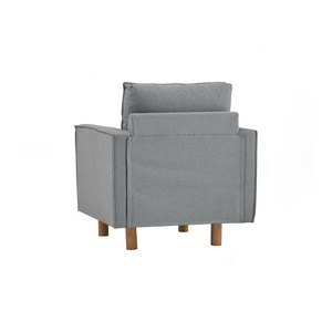 Fauteuil une place de style Mid-Century avec structure en bois massif et rembourrage respirant en mousse pour appartement, villa, maison, hôtel - Product Image 4
