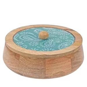Caja de Madera Tradicional Hecha a Mano para Chapati, Contenedor de Almacenamiento para Roti - Product Image 4