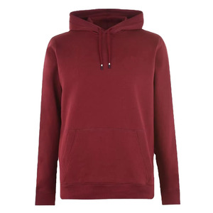 Sudaderas de alta calidad para hombre con logo personalizado, sudaderas extragrandes de algodón grueso color borgoña, sudaderas unisex con capucha. - Product Image 4
