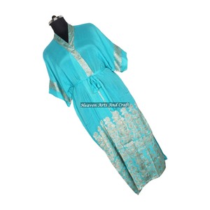 KL001 Colección Otoño-Invierno, Kimono Largo de Seda y Poliéster, Estilo Vintage, Ropa Casual de Secado Rápido, Estilo Bohemio - Product Image 2