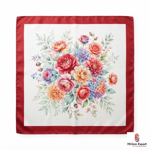 Bufanda Corta de Lujo con Estampado Personalizado, Fabricante Textil OEM ODM, Etiqueta Blanca, Proveedor de Accesorios de Moda de Marca Privada - Product Image 5