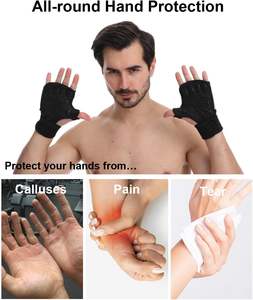 Guantes de Levantamiento de Pesas, Muñequeras para Levantamiento de Pesas, Guantes de Gimnasio para Hombres, Guantes de Entrenamiento para Hombres - Product Image 3