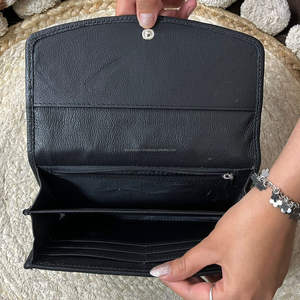 Portefeuilles longs pour femmes en cuir de vachette véritable de luxe, patchwork, faits à la main, motif diamant, fourrure, avec poche zippée - Product Image 6