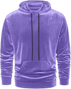 Survêtement en velours d'hiver pour hommes, respirant, à capuche, prix de gros pour adultes, vêtements en velours avec service OEM - Product Image 3