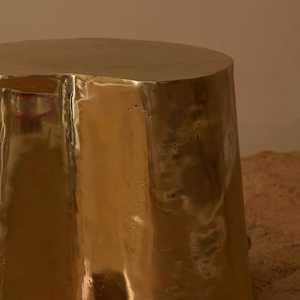 Shop Now Modern Pedestal <b>Console</b> <b>Table</b> Handmade Contemporary Design Living Room Furniture <b>Gold</b> Finish - Product Image 2