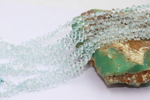 Cuentas facetadas de topacio azul cielo en forma de gota de 3*5-4*6mm, hilo de 8 pulgadas, cuentas facetadas en forma de gota para la fabricación de joyería. - Product Image 4