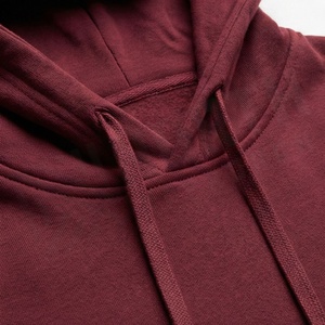 Men's <b>Maroon</b> Hooded Tracksuit Full Sleeve Solid Color Casual Sweatshirt and Jogger Pants Set Breathable Cotton Autumn Wear - Product Image 4