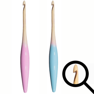 Ganchos de ganchillo de madera semicoloreados a granel, diseño ergonómico, agarre cómodo, perfecto para artesanos profesionales y aficionados, Etiqueta Privada - Product Image 1
