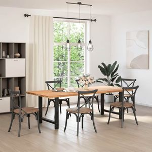 Ensemble de 2 pieds de table basse en acier noir thermolaqué, accessoires de meubles - Product Image 3