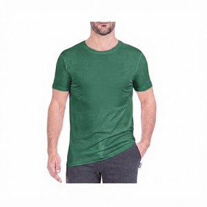 T-shirt col rond en coton 100% tissé, couleurs unies, coupe classique, respirant, qualité supérieure, avec logo et étiquettes personnalisés - Product Image 3