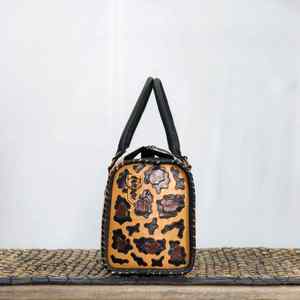 Nuevo Bolso de Mano de Cuero Genuino de Diseñador de Lujo, Más Vendido, con Estampado de Leopardo, Asa Superior y Cierre de Cremallera para Mujer - Product Image 2
