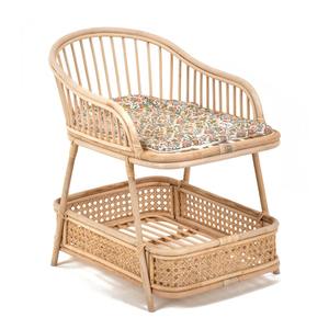 Table à langer en rotin naturel pour poupées, jouet d'imitation, meubles modernes pour maison de poupée - Product Image 1