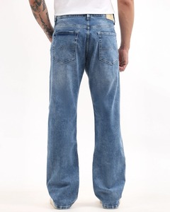 Best Men's Wide Leg Cotton Woven Raw Selvedge Denim Comfortable Stretch Eco-Friendly Midweight for Athletic <b>Thighs</b> Work Classic - Product Image 3