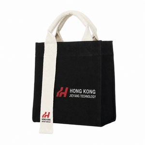 Custom Logo <b>Small</b> Cotton Canvas <b>Tote</b> <b>Bag</b> Eco Friendly Women's Mini Handbag Casual Contrast Color Shoulder Pouch Wholesale - Product Image 1