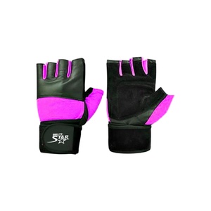 Guantes de levantamiento de pesas de fábrica directa, diseño personalizado, Palma de cuero de cabra acolchada para protección de manos, ajuste cruzado, guantes de entrenamiento para gimnasio - Product Image 1