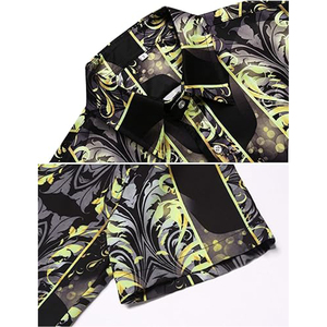 Conjunto de Playa de Dos Piezas, Camisa y Pantalones Cortos de Corte Holgado, Conjunto de Ropa a Juego, Estilo Playero, Ligero, para Vacaciones - Product Image 6