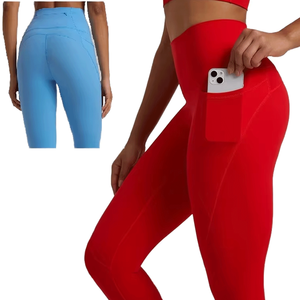 Mallas activas personalizadas para mujer, pantalones de yoga ajustados de compresión sin costuras, mallas de entrenamiento de cintura alta, ropa de gimnasio - Product Image 1
