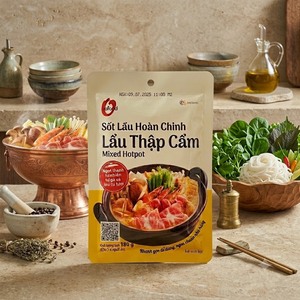ซอสหม้อไฟรวมรส 180 กรัม โอ'ฟู้ด |   รสเปรี้ยวเผ็ด |   พร้อมใช้งาน |   อายุการเก็บรักษา 12 เดือน |   ขายส่งและรับผลิตแบบ OEM จากเวียดนาม - Product Image 3