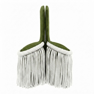 Customizable Gold Bullion wire Eco-Friendly <b>Fringe</b> Shoulder Epaulettes Uniform Epaulettes with Tassels - Product Image 2