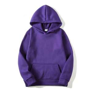 Sudadera con Capucha para Hombre, Color Naranja Brillante, Lisa, Informal, de Manga Larga, Estilo Urbano, Talla Grande - Product Image 5