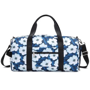 Wholesale Large Capacity Travel Luggage Duffle <b>Bag</b> Gym Sublimation Digital Printing Duffle <b>Bag</b> Floral pink Duffle <b>Bag</b> - Product Image 2