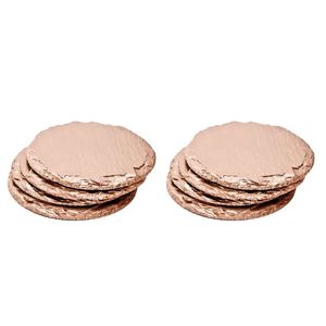 Luxury Metallic Cup <b>Coaster</b> Set Perfect For Tea Coffee Juice Glasses While Protecting Furniture From Heat And Moisture - Product Image 2