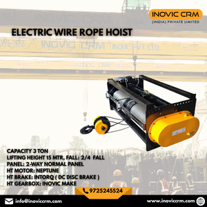 3 Ton <b>Wire</b> Rope Hoist 15m Lift 2/4 Fall Electric Hoist with Neptune Motor Intorq Brake INOVIC Gearbox Industrial Crane Hoist - Product Image 4
