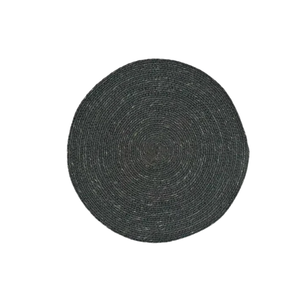 Sets de table ronds bicolores en jonc de mer tressé, décor de table en osier naturel, dessous de plat en paille naturelle pour un style texturé unique - Product Image 1