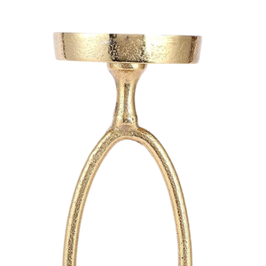 Nouveau porte-bougie en métal finition or pour la décoration de la maison, support de bougie en aluminium coulé, fait main, personnalisé, lot de 2 - Product Image 5