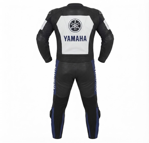 Combinaison de moto en cuir premium Ramaha MotoCP Racing 1 pièce avec bosse niveau 2 CE, sur mesure - Product Image 2